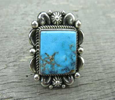 Native American Kingman Turquoise Ring - Albert Jake